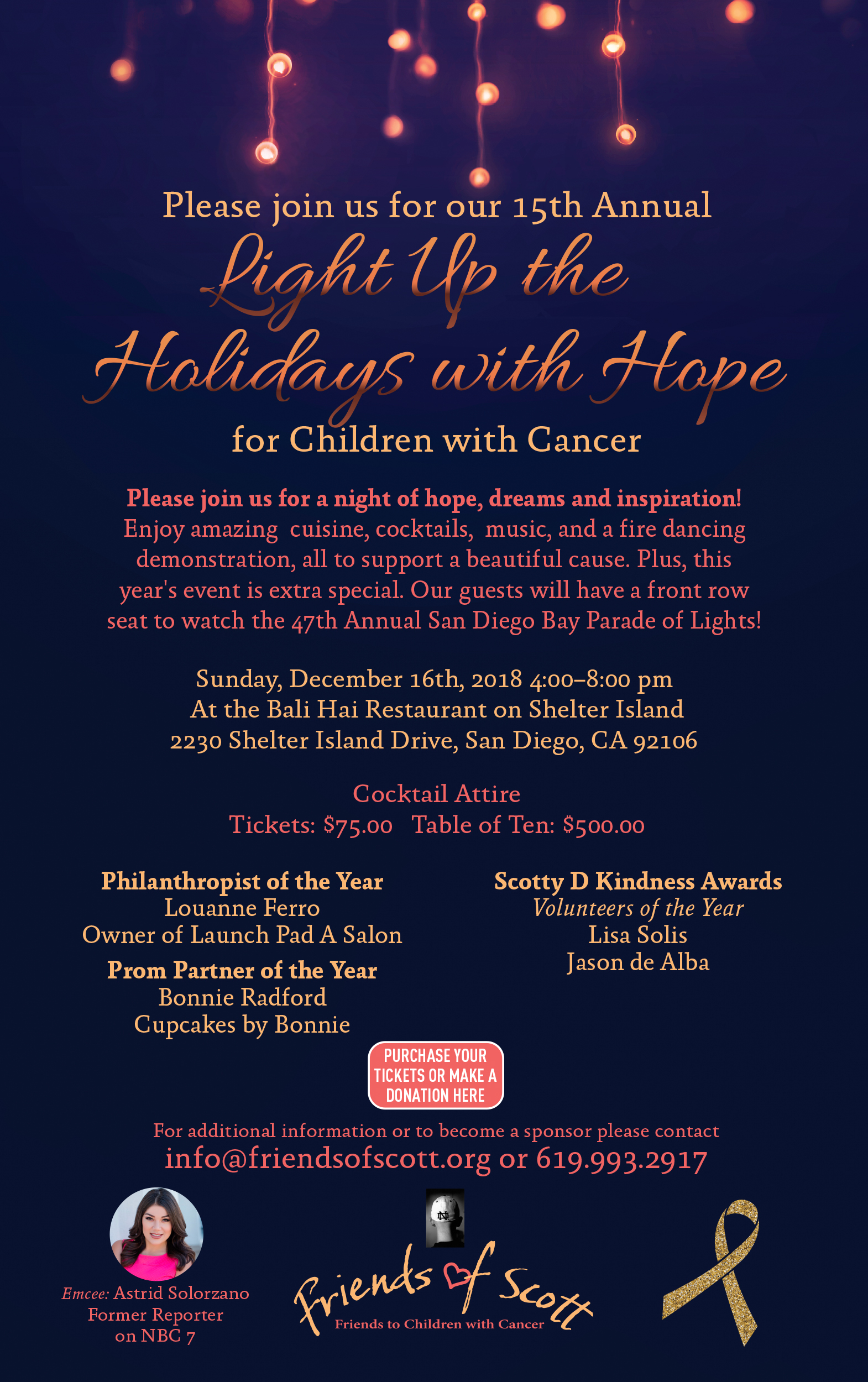 2018 Light Up the Holidays with Hope Flyer